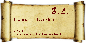 Brauner Lizandra névjegykártya